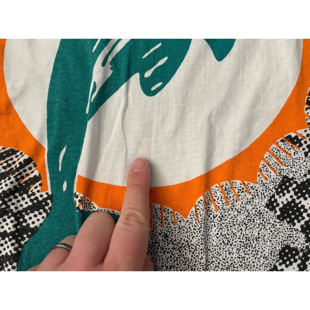 Vintage Miami Dolphins Magic Johnson T's All Over Print T‎ Shirt Mens XL - Picture 7 of 16